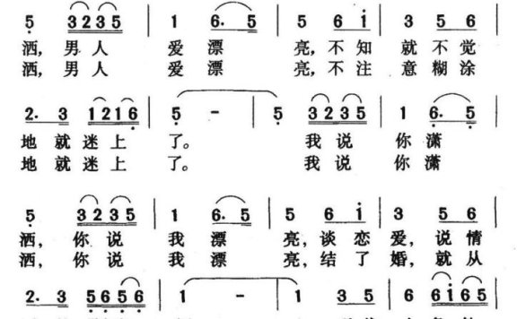 你潇洒，我漂亮（台湾影片《你潇洒，我漂亮》主题歌） - 乐谱