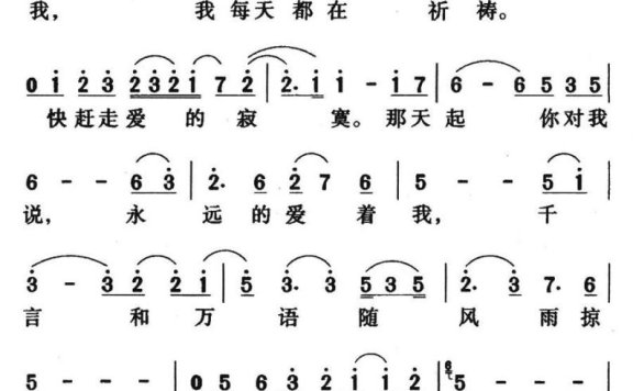 千言万语（古月曲 尔英词） - 乐谱