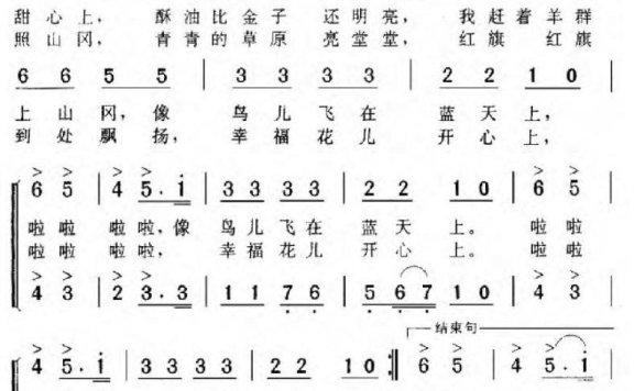 幸福花儿开心上（新疆柯尔克孜族儿歌） - 乐谱