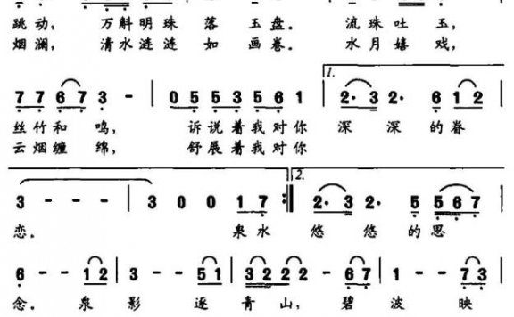 美丽珍珠泉（邹建平曲） - 乐谱
