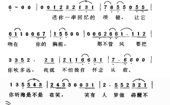 你听海是不是在笑（陈小霞曲 姚若龙词） - 乐谱