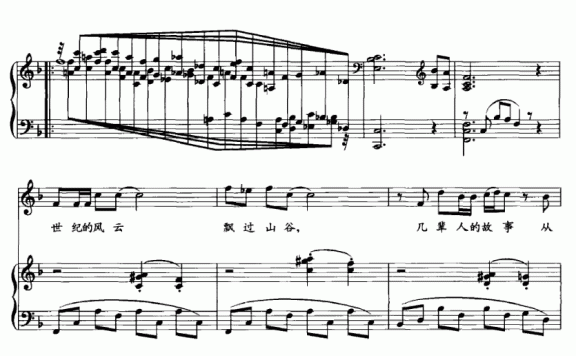 新世纪的高原(马烁曲 童心词) - 乐谱
