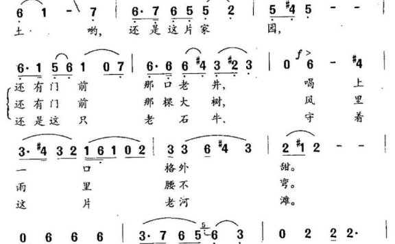 家园（话剧《淮河魂》主题歌） - 乐谱