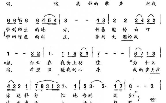 魔笛（电视剧《大漠豪情》主题歌） - 乐谱