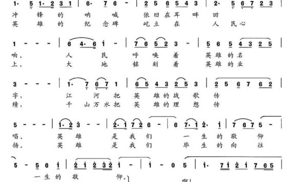 红色的记忆（罗建新词 谢希盛词曲） - 乐谱