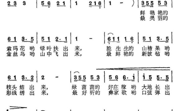 甜蜜蜜的生活哪里来（女中音独唱） - 乐谱