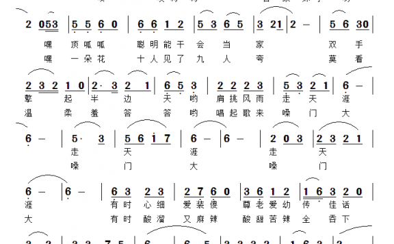 客家妹子（张忆兰词 祝远良曲） - 乐谱