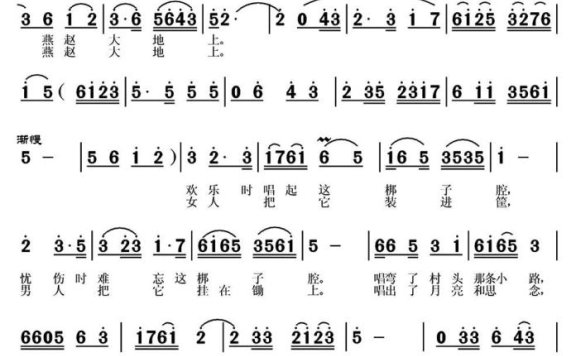 梆子腔(常连祥曲 张文忠词) - 乐谱