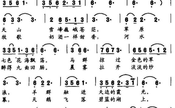 梦中的草原（刘麟词 王志信曲） - 乐谱