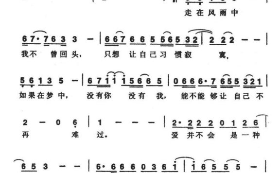 爱与哀愁（童安格曲 黄庆元词） - 乐谱