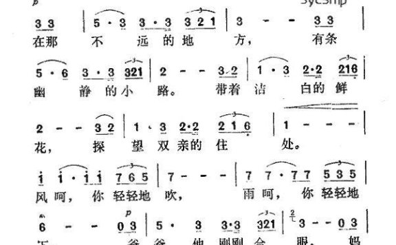 怀念（故事片《不是为了爱情》插曲） - 乐谱