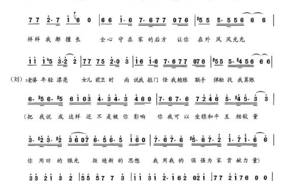男女一样（电视剧《婚姻保卫战》片尾曲） - 乐谱