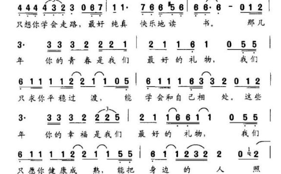 你的幸福是我们最好的礼物（电视剧《金太狼的幸福生活》主题曲） - 乐谱