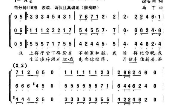 新女婿宣言（电视剧《新女婿时代》主题歌） - 乐谱