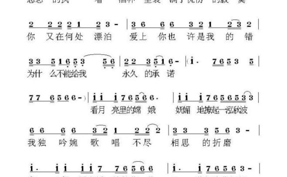 爱上你也许是我的错（荣亚楠曲 张艳慧词） - 乐谱