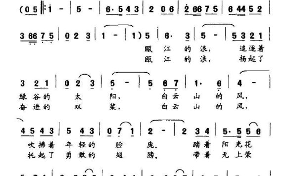 奔向辉煌（丽水市职业教育中心高级中学校歌） - 乐谱