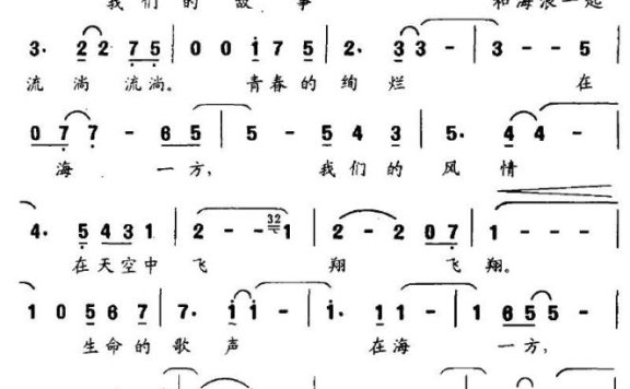 在海一方（电视剧《画之缘》片头曲） - 乐谱