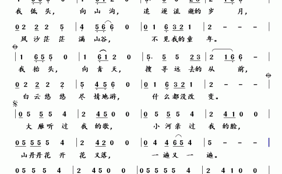 思念到永远（刘志文词 谢承强曲） - 乐谱