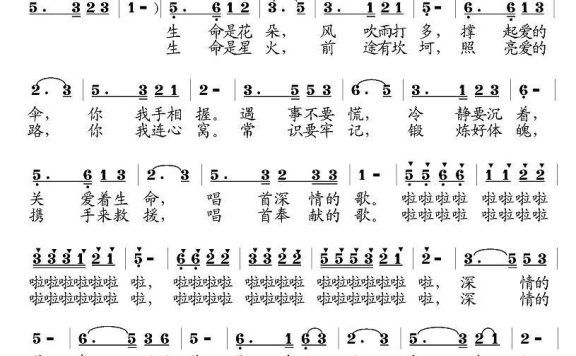 爱燃一把熊熊的火（刘敖宁曲 田韶华词） - 乐谱