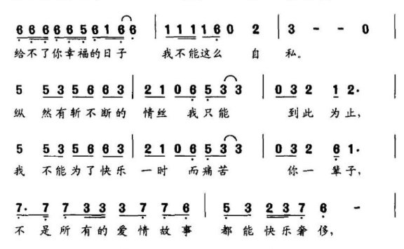 到此为止（电视剧《传国玉玺》主题歌） - 乐谱