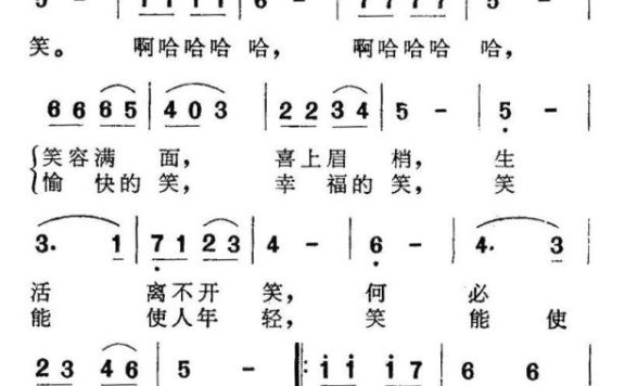 生活离不开笑(金凤浩曲 刘士贤词) - 乐谱