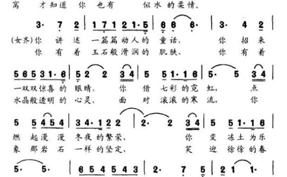 北国的冰（杨人翊曲 王德词） - 乐谱