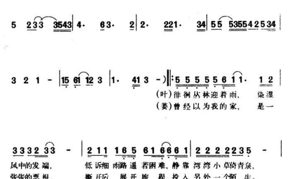祝福(姜育恒、叶倩文唱) - 乐谱