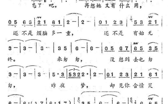 夜空(齐秦演唱版) - 乐谱