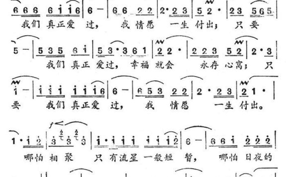 我不在乎（肖霞演唱） - 乐谱