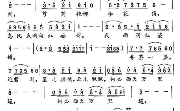 何必西天万里遥(电视剧《西游记》插曲) - 乐谱
