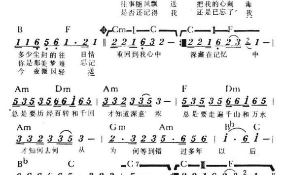 最美的梦（陈桂珠词 罗大佑曲） - 乐谱