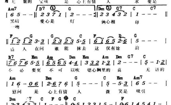 永远的微笑(梁国栋词曲 带和弦) - 乐谱