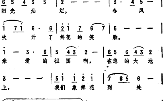 党的光辉照亮了我们心田（晓丹、衍卿曲） - 乐谱