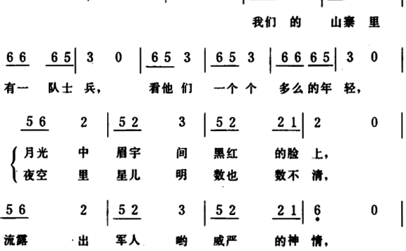 山寨里的士兵（男女声二重唱） - 乐谱