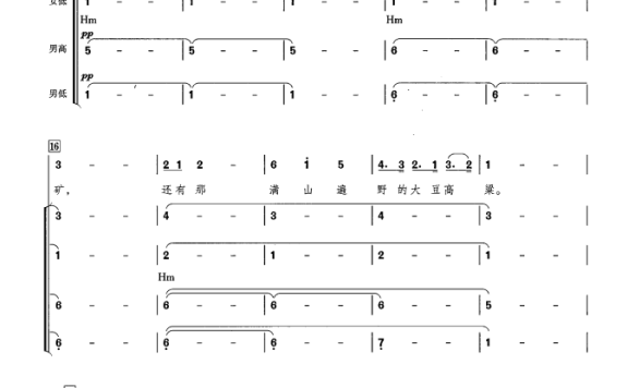 松花江上(黄飞立编合唱版) - 乐谱