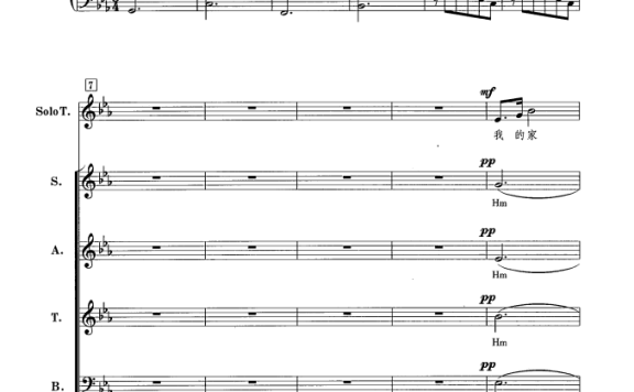 松花江上(黄飞立编配版) - 乐谱