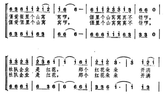 红花朵朵满山窝（林蒙曲 熊勋华词） - 乐谱
