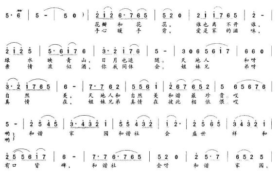 和谐家园（缪新华词 高如曲） - 乐谱