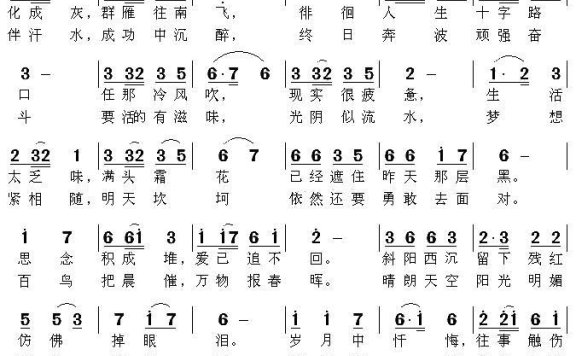 冬去春又归（张恽文曲 周玉伟、王成词） - 乐谱