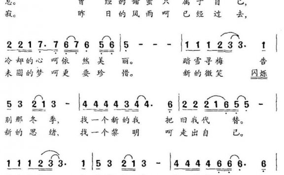 走出自己（《单亲之家》主题曲） - 乐谱