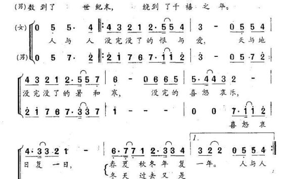 没完没了(电影《没完没了》主题歌) - 乐谱