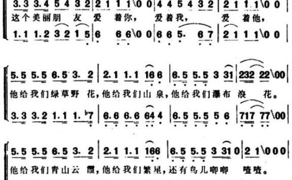 我们有个朋友（谷建芬曲 王健词） - 乐谱