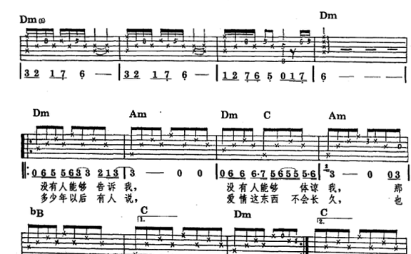 她的背影(王杰词曲唱) - 乐谱