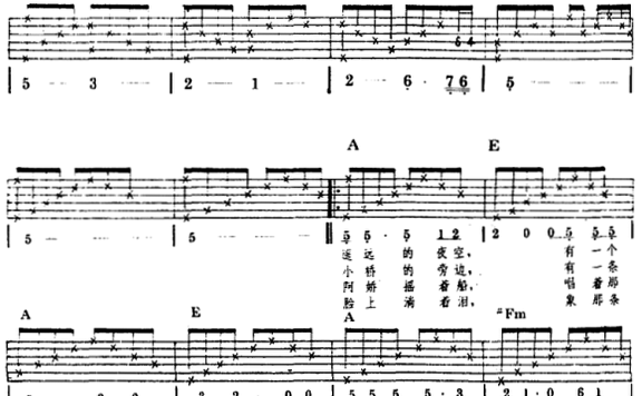 弯弯的月亮(刘欢演唱版) - 乐谱