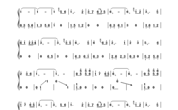 女儿情(电视剧《西游记》插曲 古筝独奏 付娜编配) - 乐谱