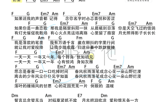 如果声音不记得（C调弹唱谱+尤克里里谱） - 乐谱