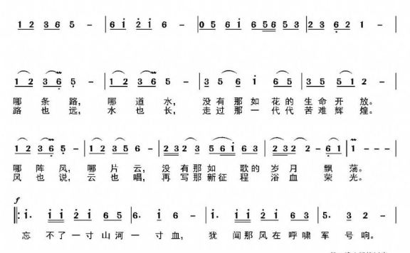 中华儿女（阎维文演唱 栾凯曲） - 乐谱