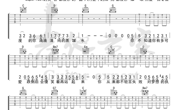 热爱105℃的你（阿肆演唱 G调 抖音热门歌曲） - 乐谱