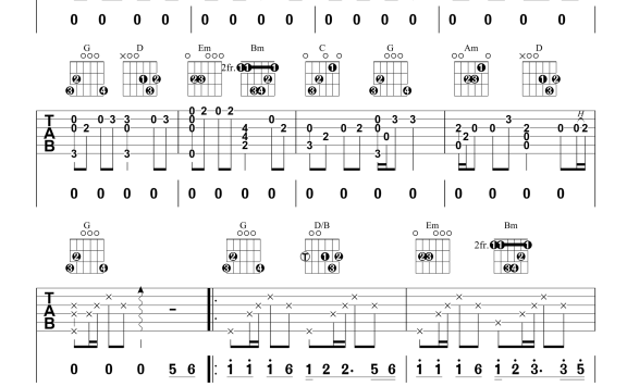 笑纳（花僮演唱 G调高清弹唱谱） - 乐谱
