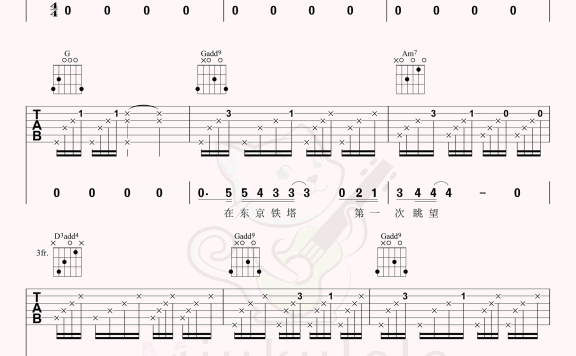 会呼吸的痛(梁静茹演唱 G调弹唱谱) - 乐谱